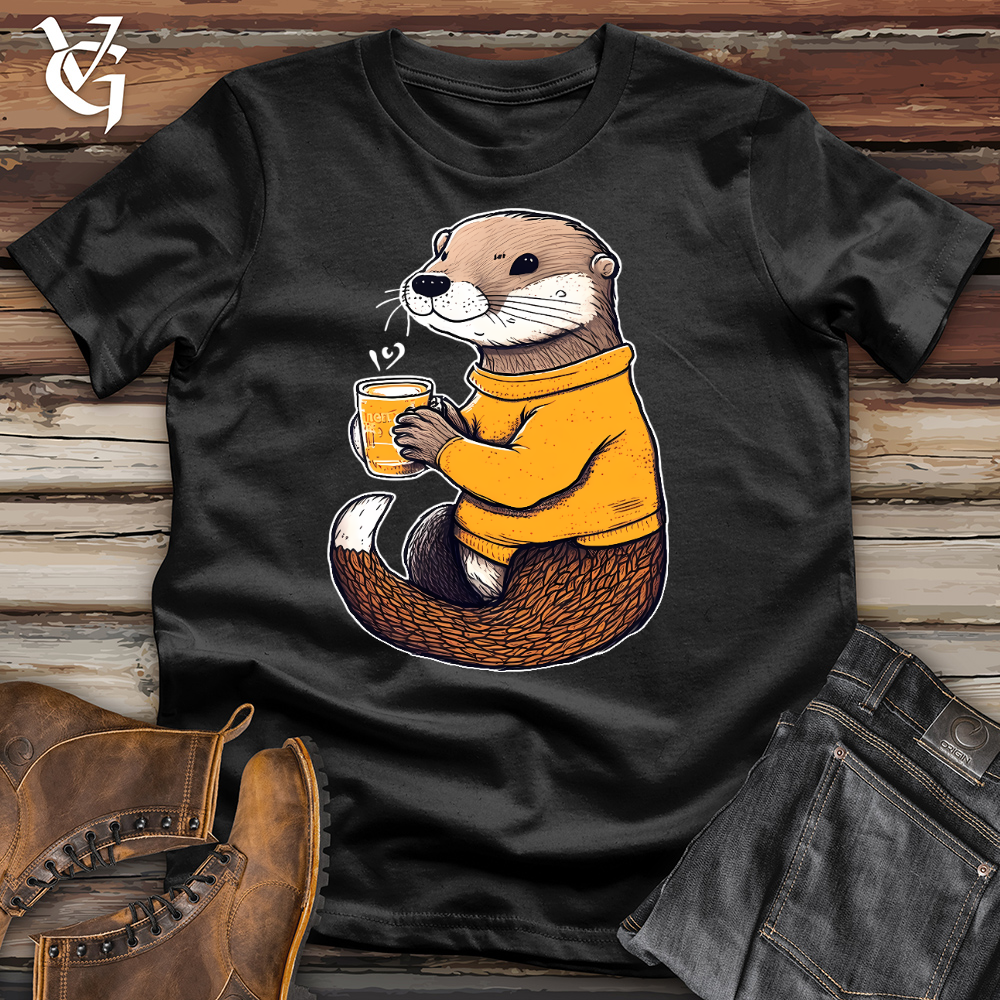 Otter Drinking Coffee Tee