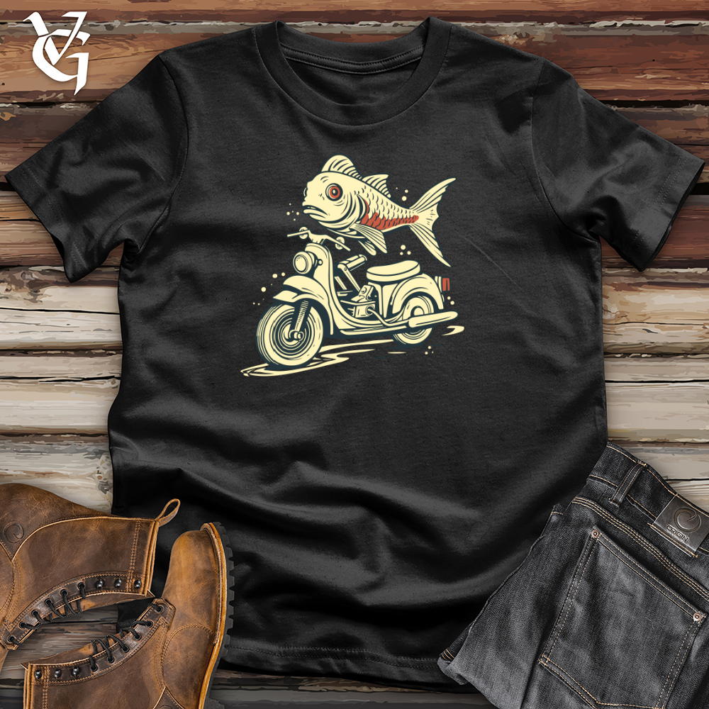 Fish Scooter Escape Cotton Tee