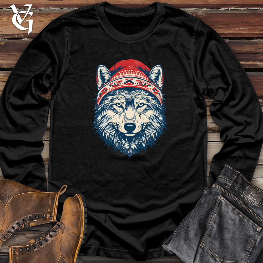 Vintage Pompom Snow Hat Wolf Long Sleeve