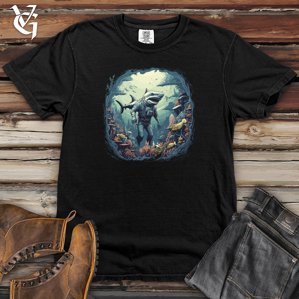 Surreal Shark Dive Heavy Cotton Comfort Colors Tee