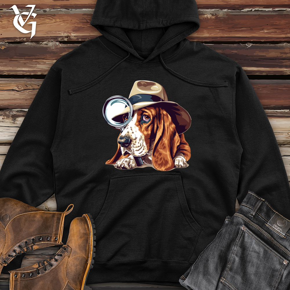 Basset Hound Holmes Midweight Hooded Sweatshirt