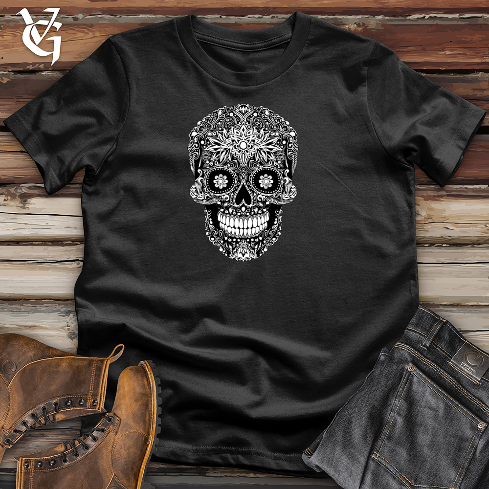 Mystic Mandala Skull Cotton Tee