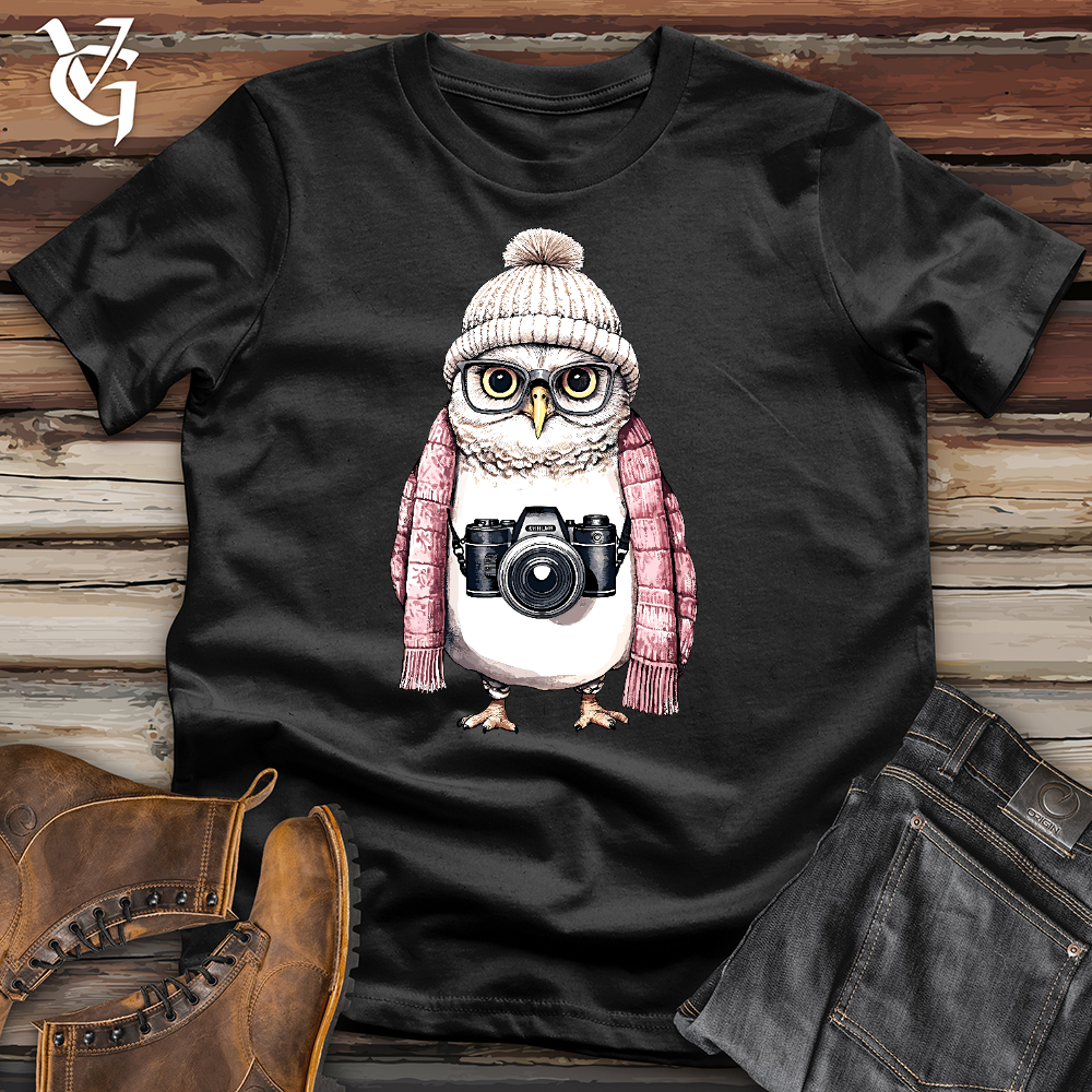 Owl Photographer Cotton Tee