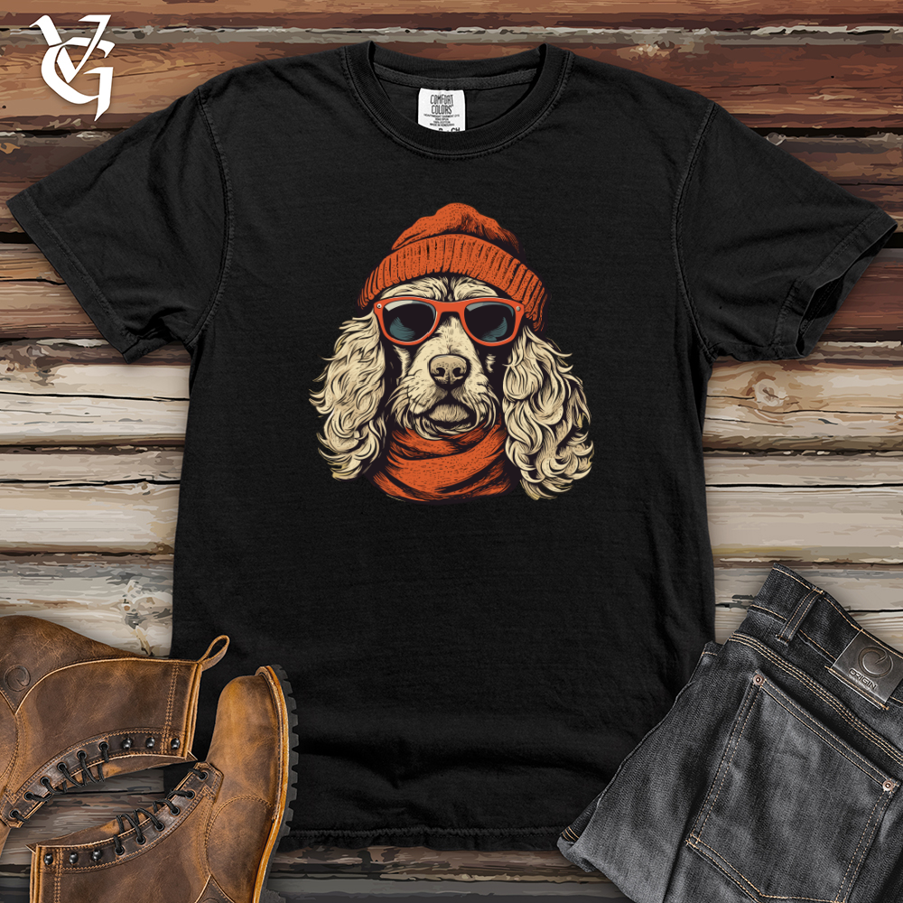 Winter Beanie Doodle Pooch Heavy Cotton Comfort Colors Tee