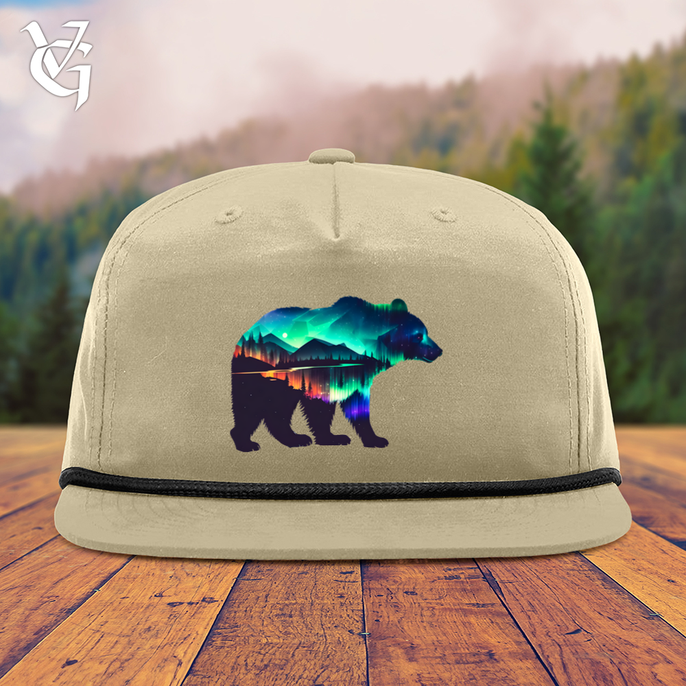 Northern Lights Bear Snapback Cap