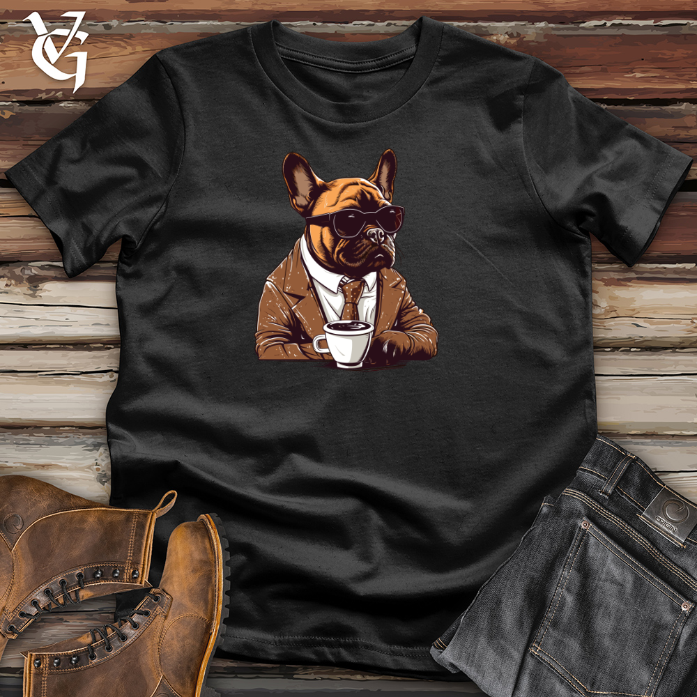 Vintage Coffee Break Frenchie Cotton Tee