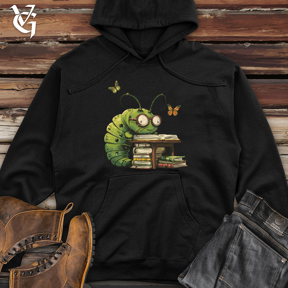 Caterpillar Bookworm Bliss Midweight Hooded Sweatshirt