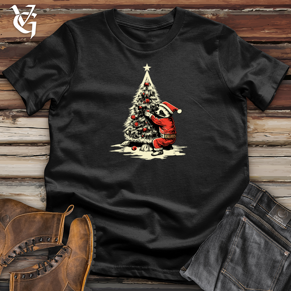Vintage Tree Trimming Raccoon Softstyle Tee