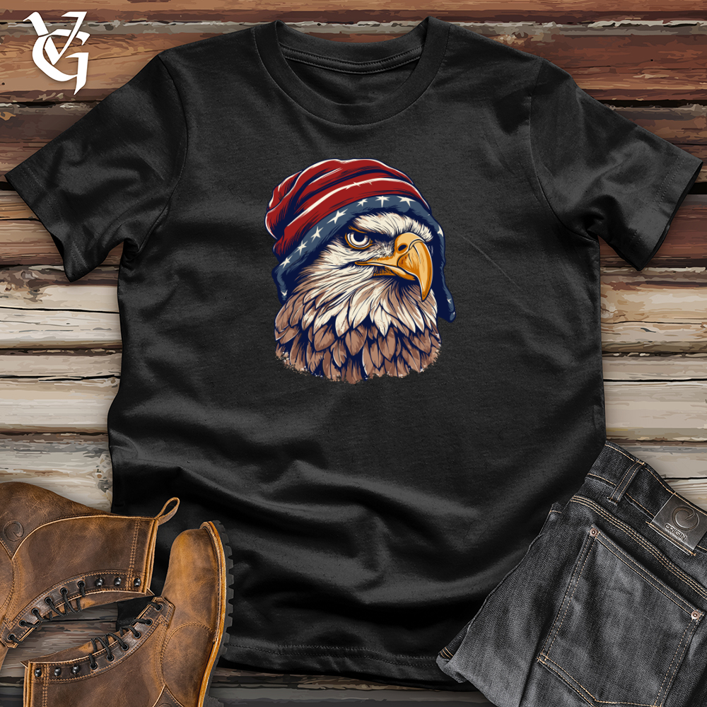 Retro Beanie Wearing Eagle Softstyle Tee