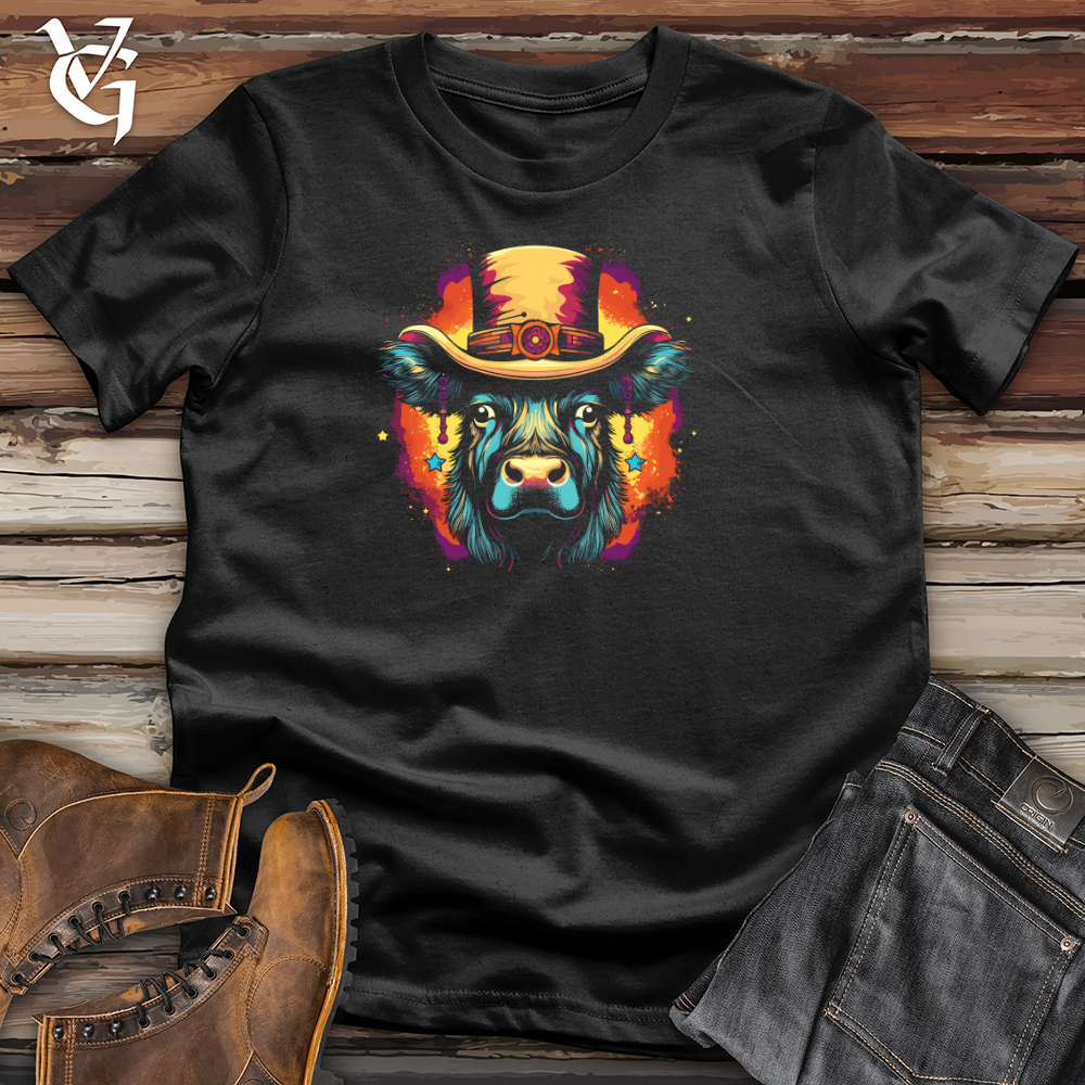 Retro Cosmic Top Hat Buffalo Cotton Tee