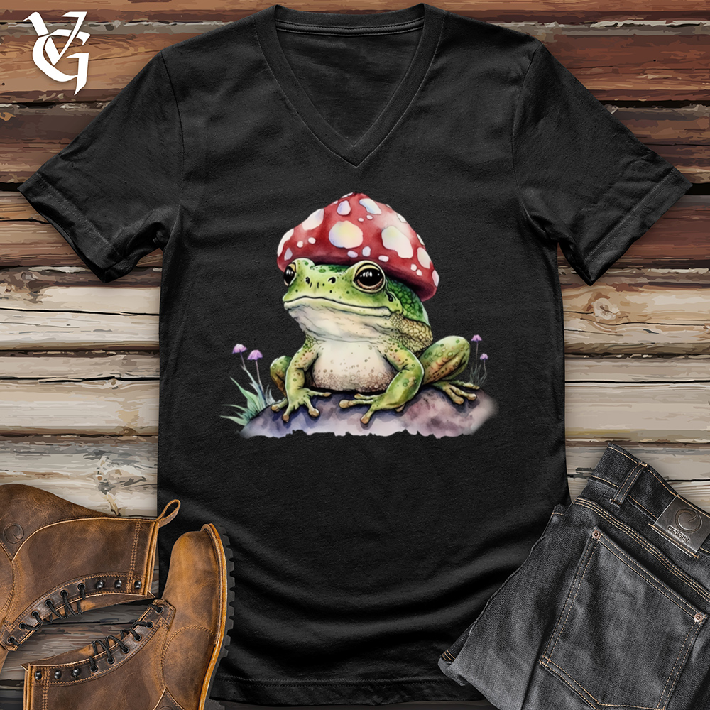 Frog Mushroom Head V-Neck: Hop into Style! - Viking Goods Company