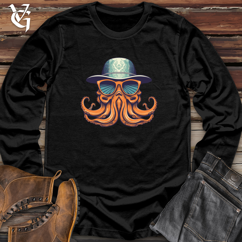 Retro Fedora Octopus Long Sleeve