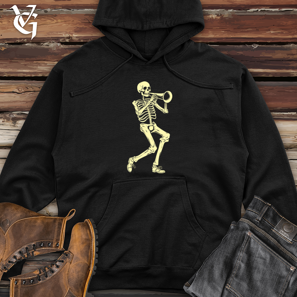 Melodic Skeleton Serenade Midweight Hooded Sweatshirt