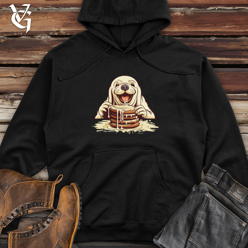 Happy Pancake Walrus Midweight Hooded Sweatshirt