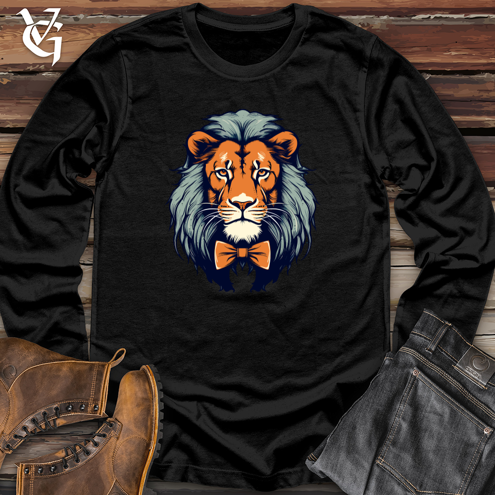 Retro Bow Tie Lion Long Sleeve