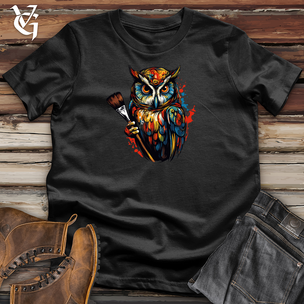 Classic Painter Owl 01 Cotton Tee