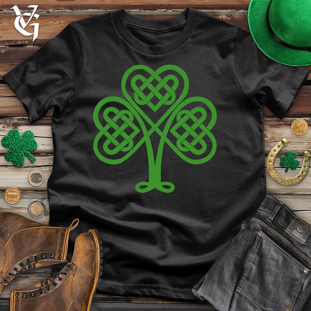 Celtic Clover Green Cotton Tee