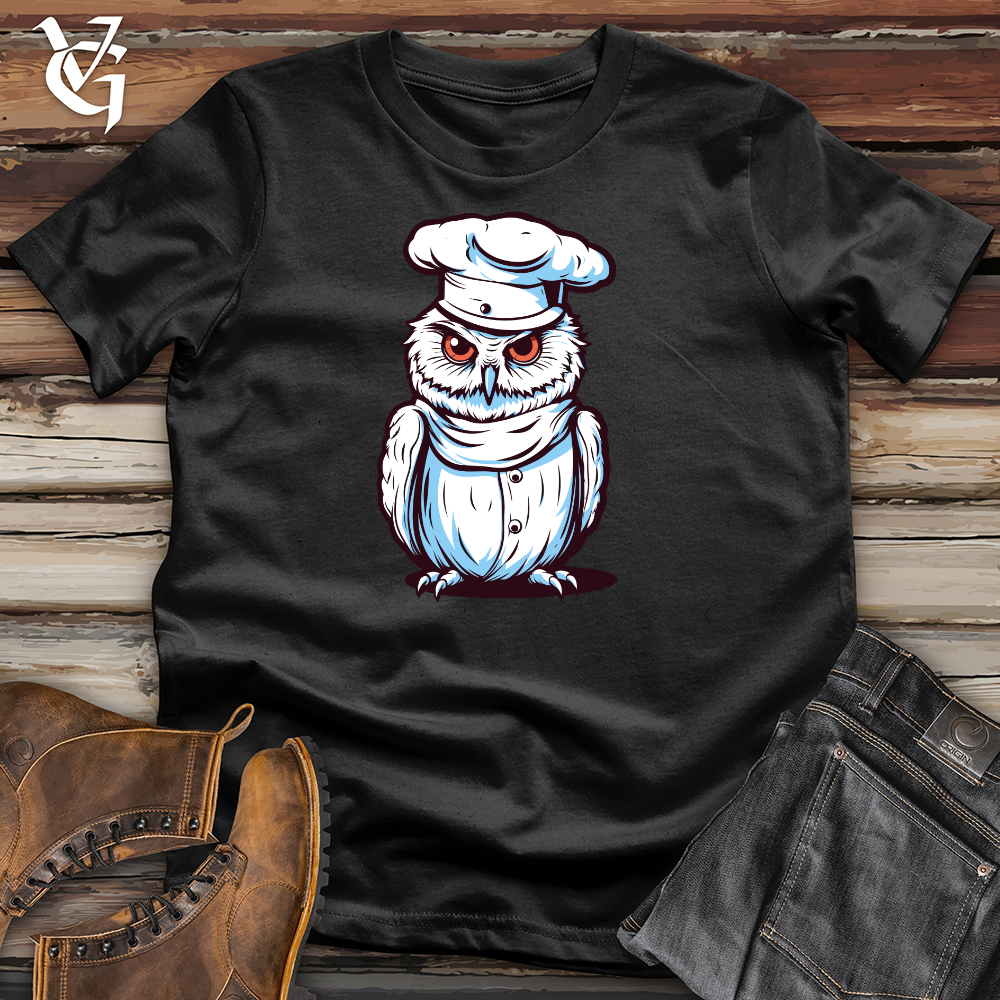 Retro Chef Owl Cotton Tee