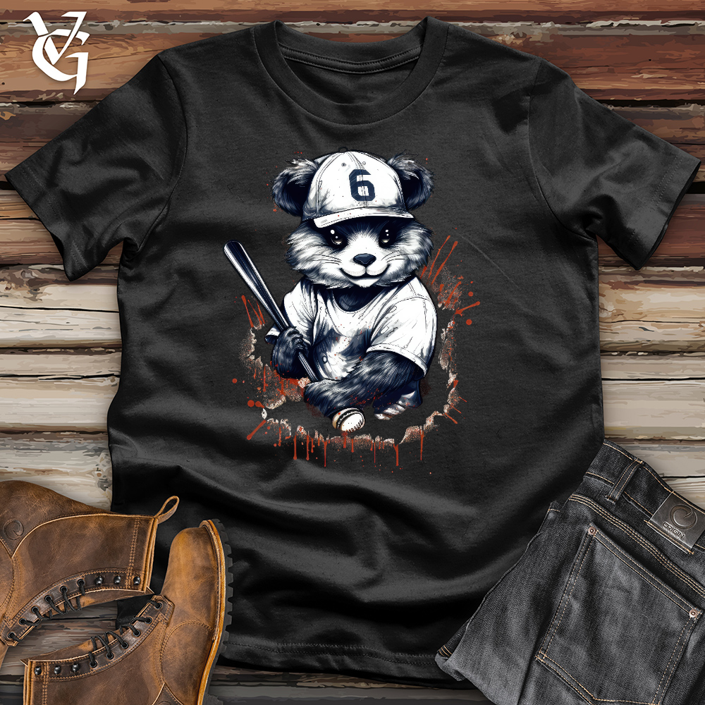 Panda Baseball Player Cotton Tee
