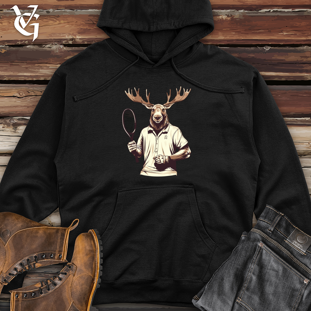 Tennis Antlers Midweight Hooded Sweatshirt