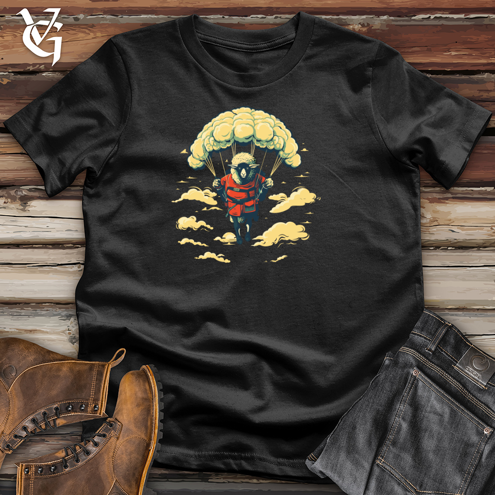 Sheep Skydive Parachute Adventure Cotton Tee