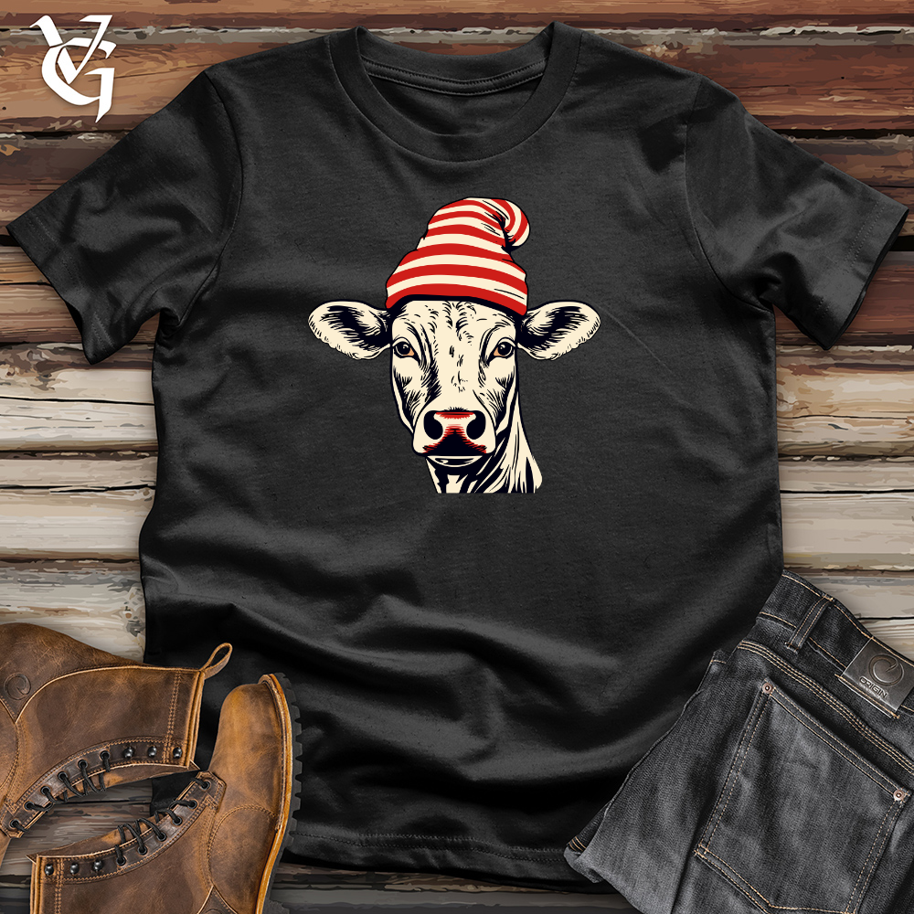 Striped Beanie Bovine Cotton Tee