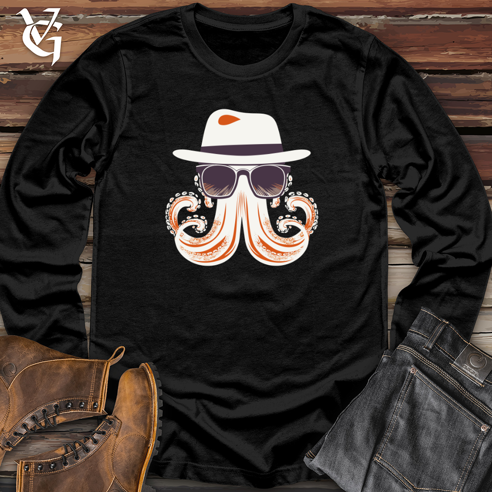 Retro Fedora Octopus 2 Long Sleeve