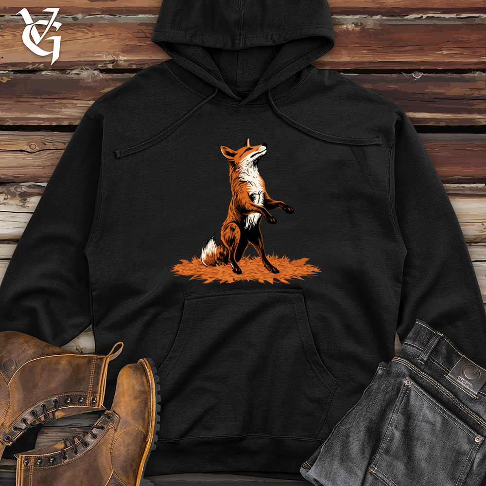 Viking Goods Autumn Fox Frenzy Midweight Hooded Sweatshirt Army / L