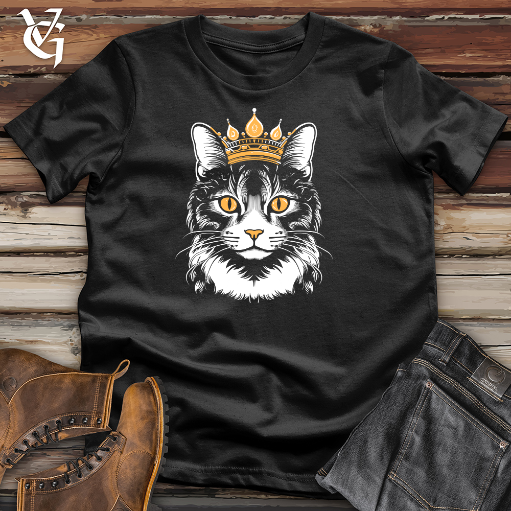 Vintage Crowned Cat Cotton Tee