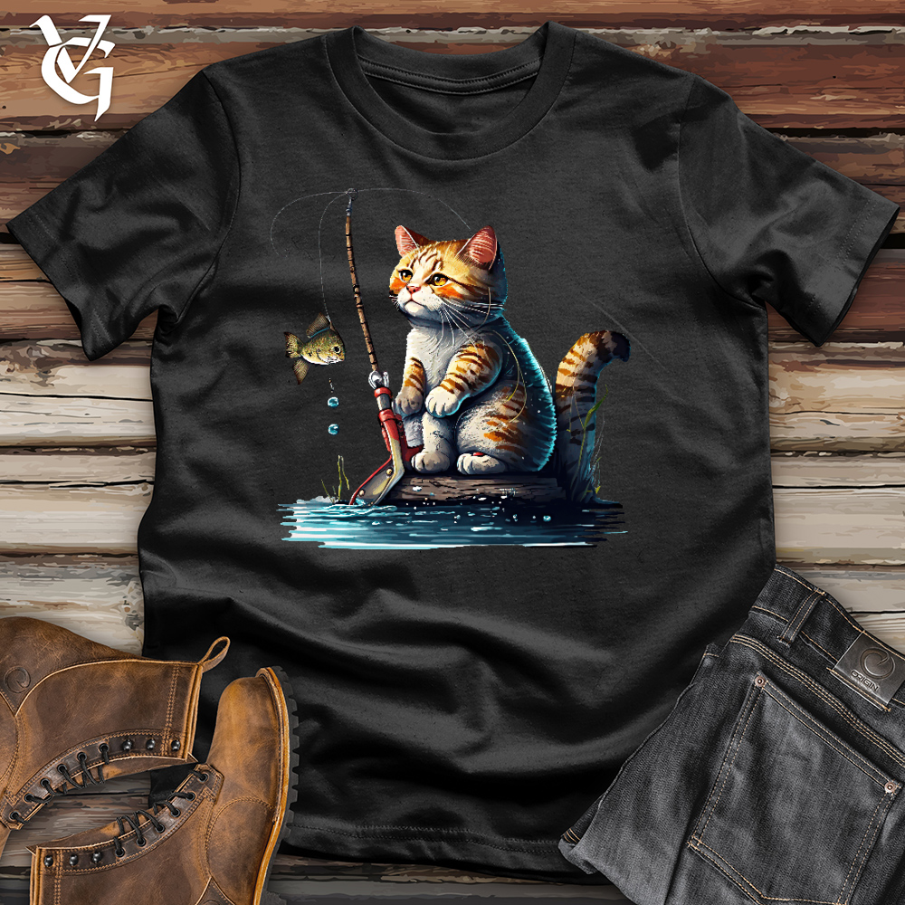 Cat Fishing Cotton Tee
