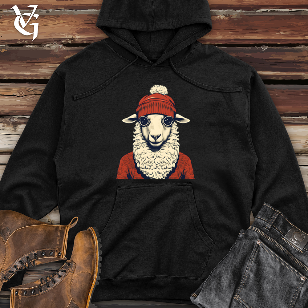 Sheep Winter Beanie Warmth Style Midweight Hooded Sweatshirt