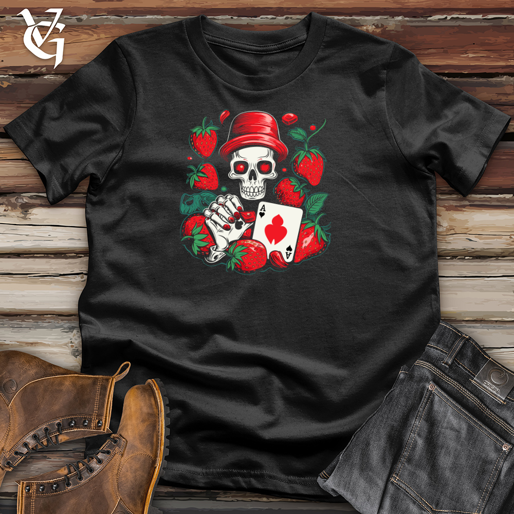 Whimsical Strawberry Gambler Cotton Tee