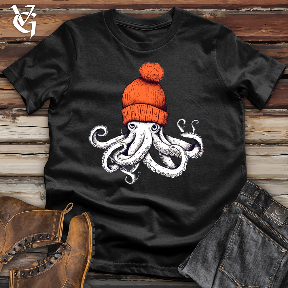 Octopus Orange Beanie Softstyle Tee