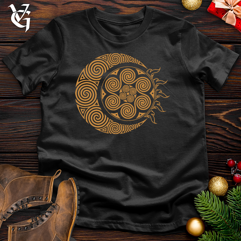 Spiral Celtic Moon 01 Cotton Tee