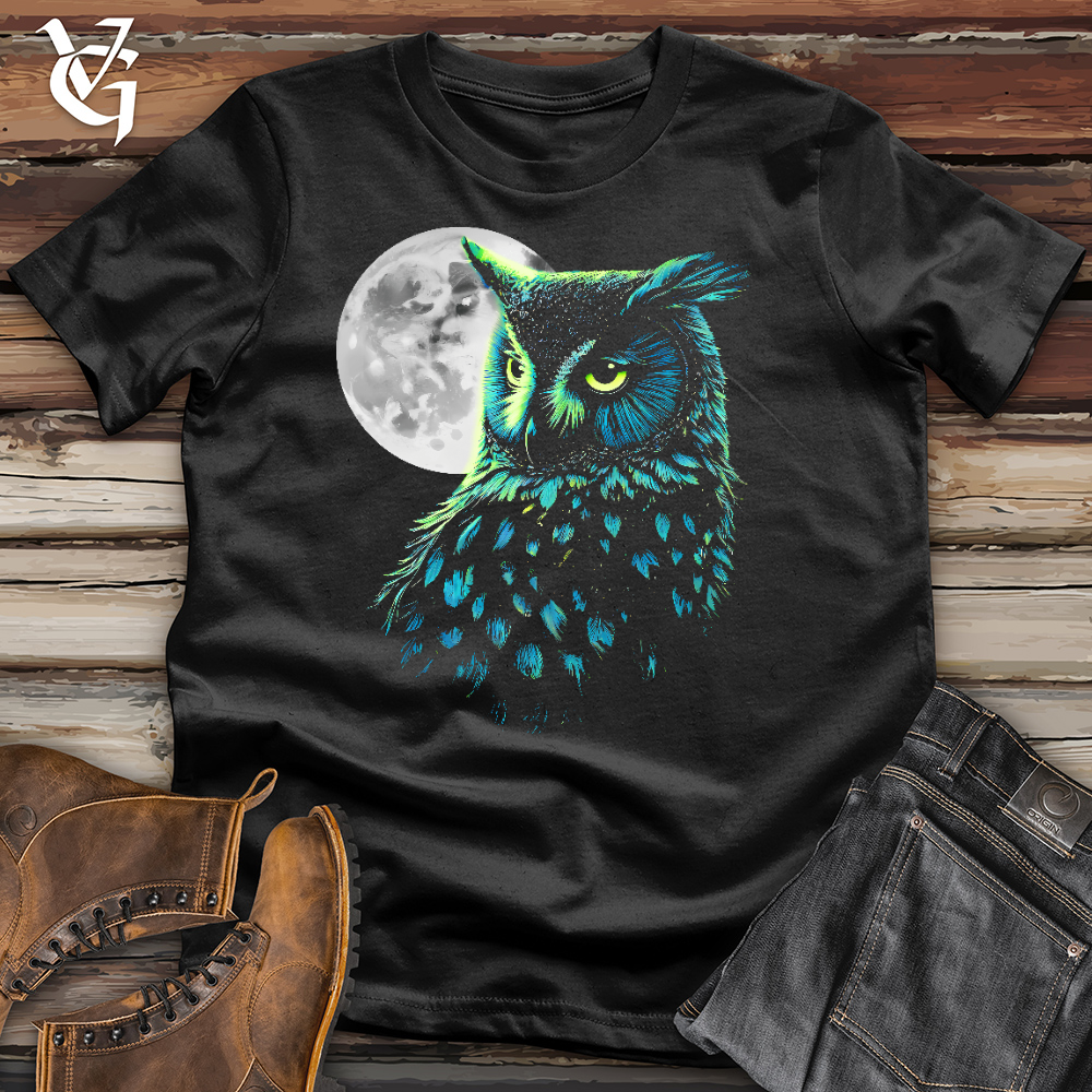 Cosmic Moon Owl Cotton Tee