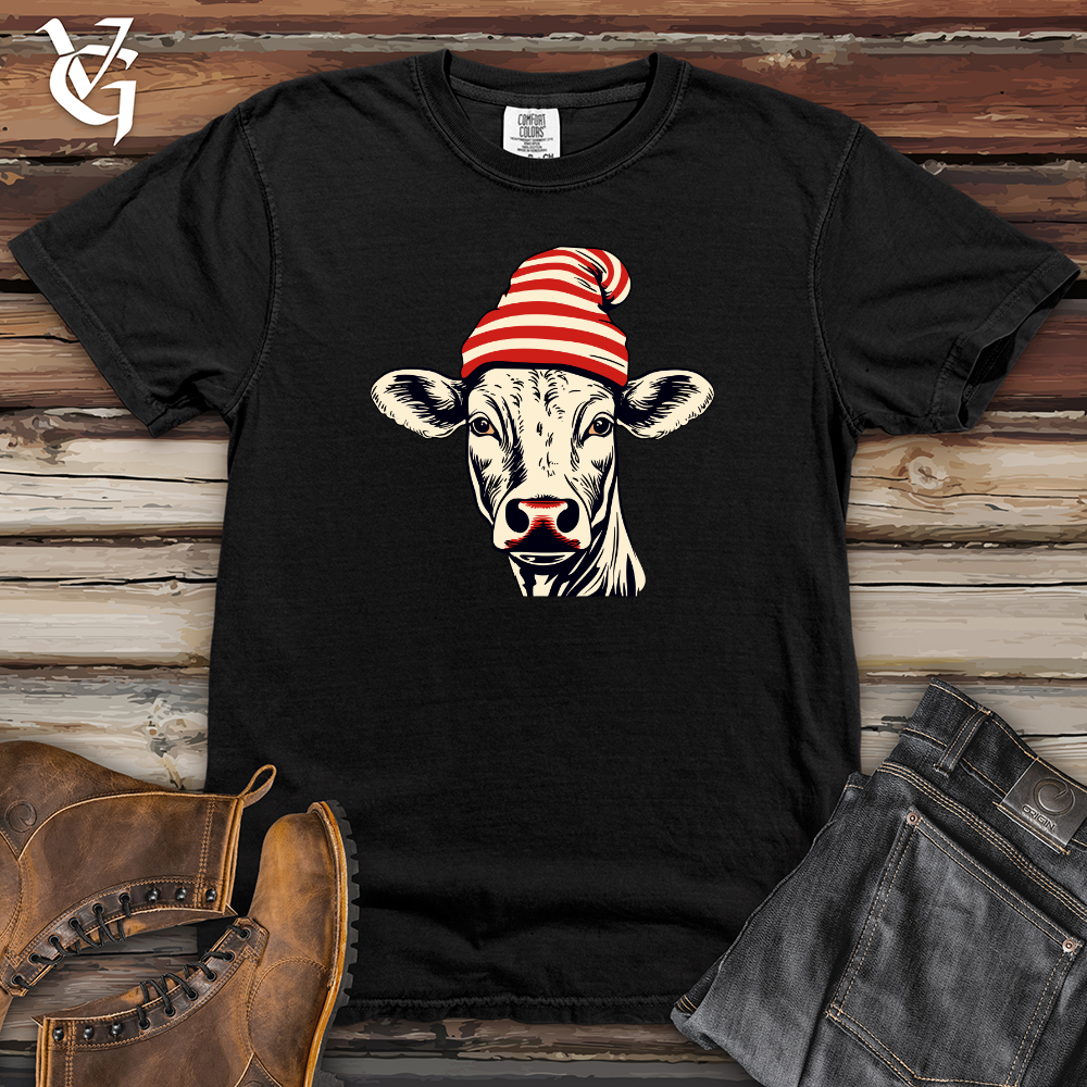 Striped Beanie Bovine Heavy Cotton Comfort Colors Tee