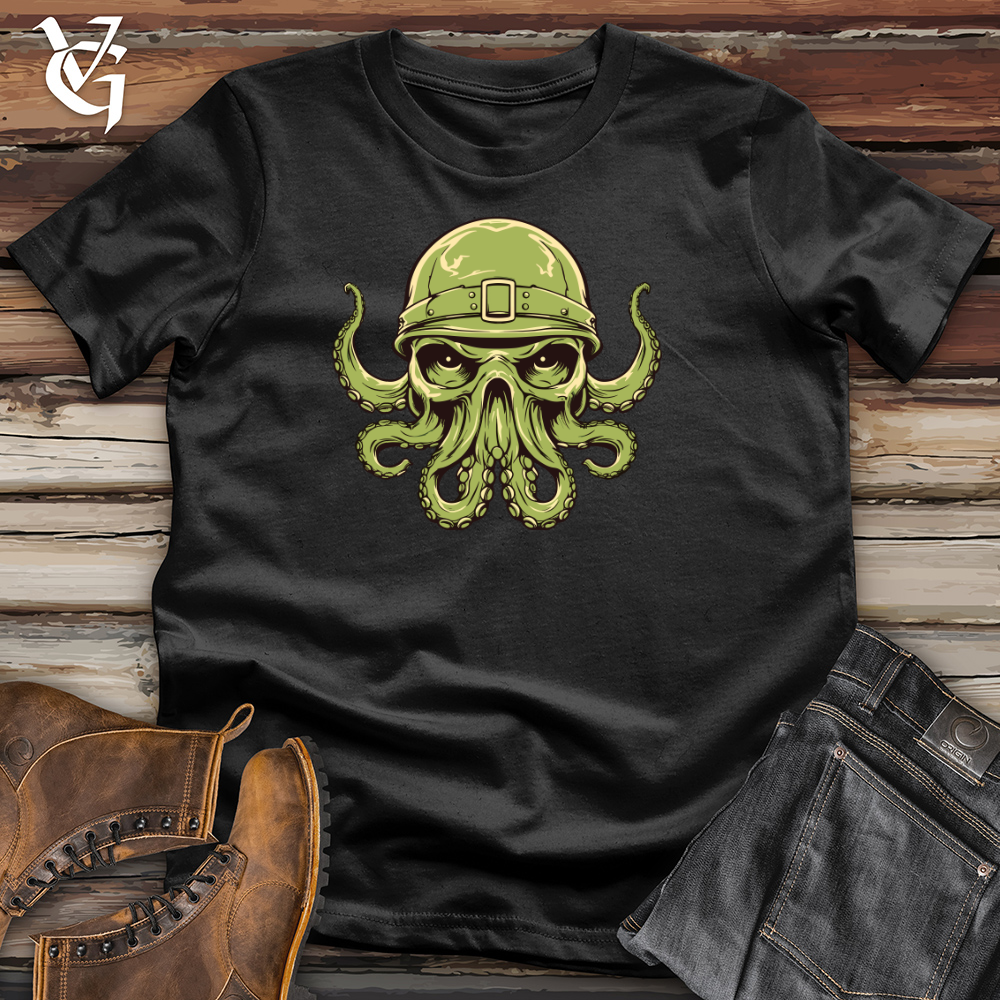Helmeted Octopus Army Prowess Cotton Tee