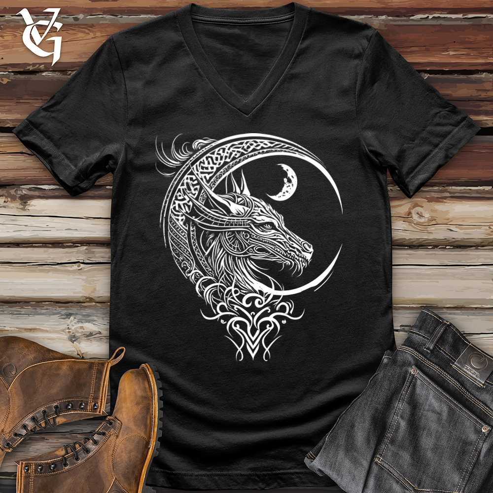 Celtic Dragon and Moon V-Neck