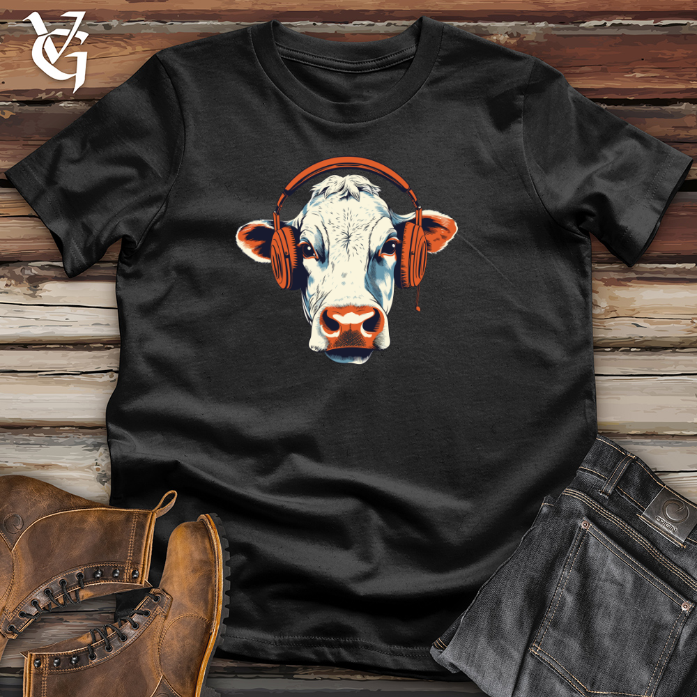 Cow Headphone Melody Vibes Cotton Tee