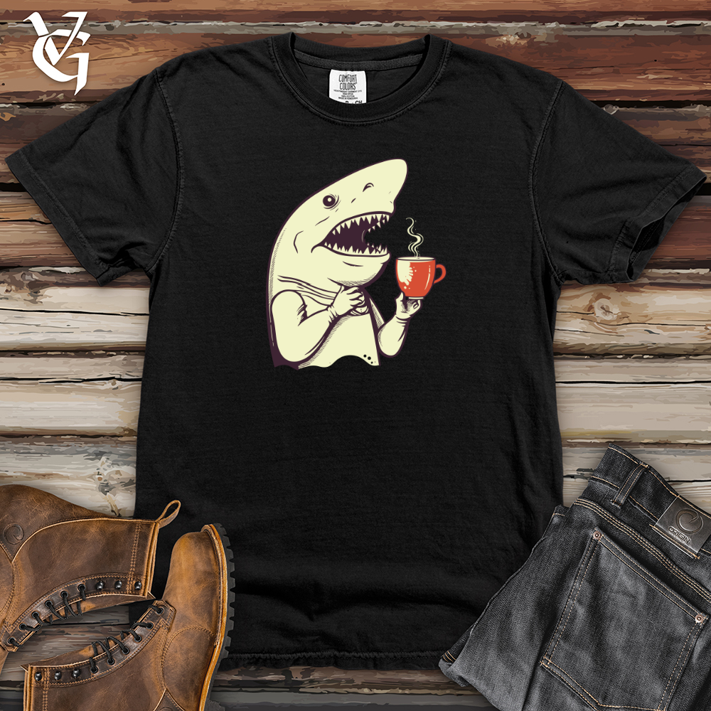 Caffeinated Shark Thoughts Heavy Cotton Comfort Colors Tee