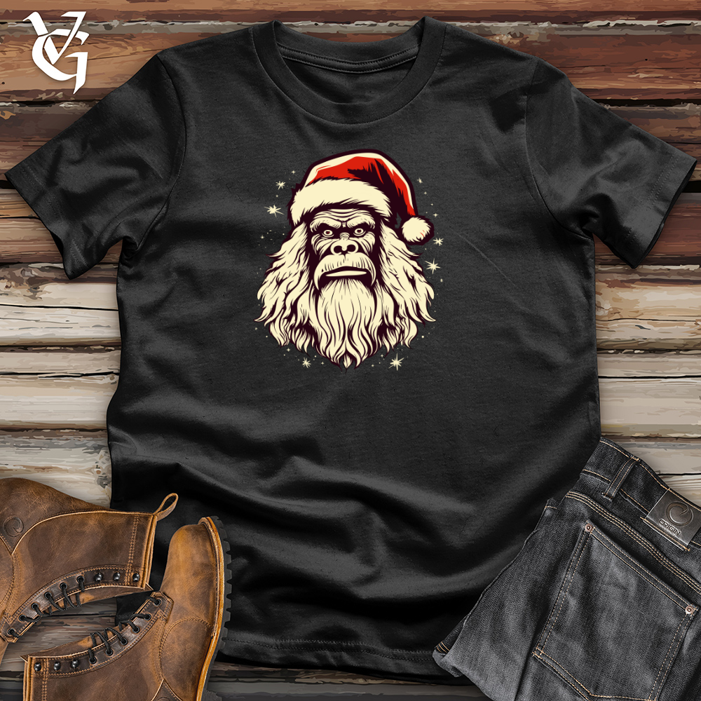 Retro Santa Sasquatch Cotton Tee