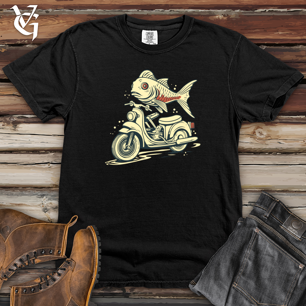 Fish Scooter Escape Heavy Cotton Comfort Colors Tee