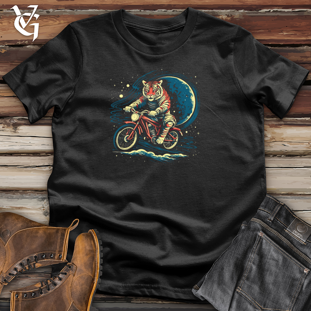 Retro Cosmic Bike Tiger Cotton Tee