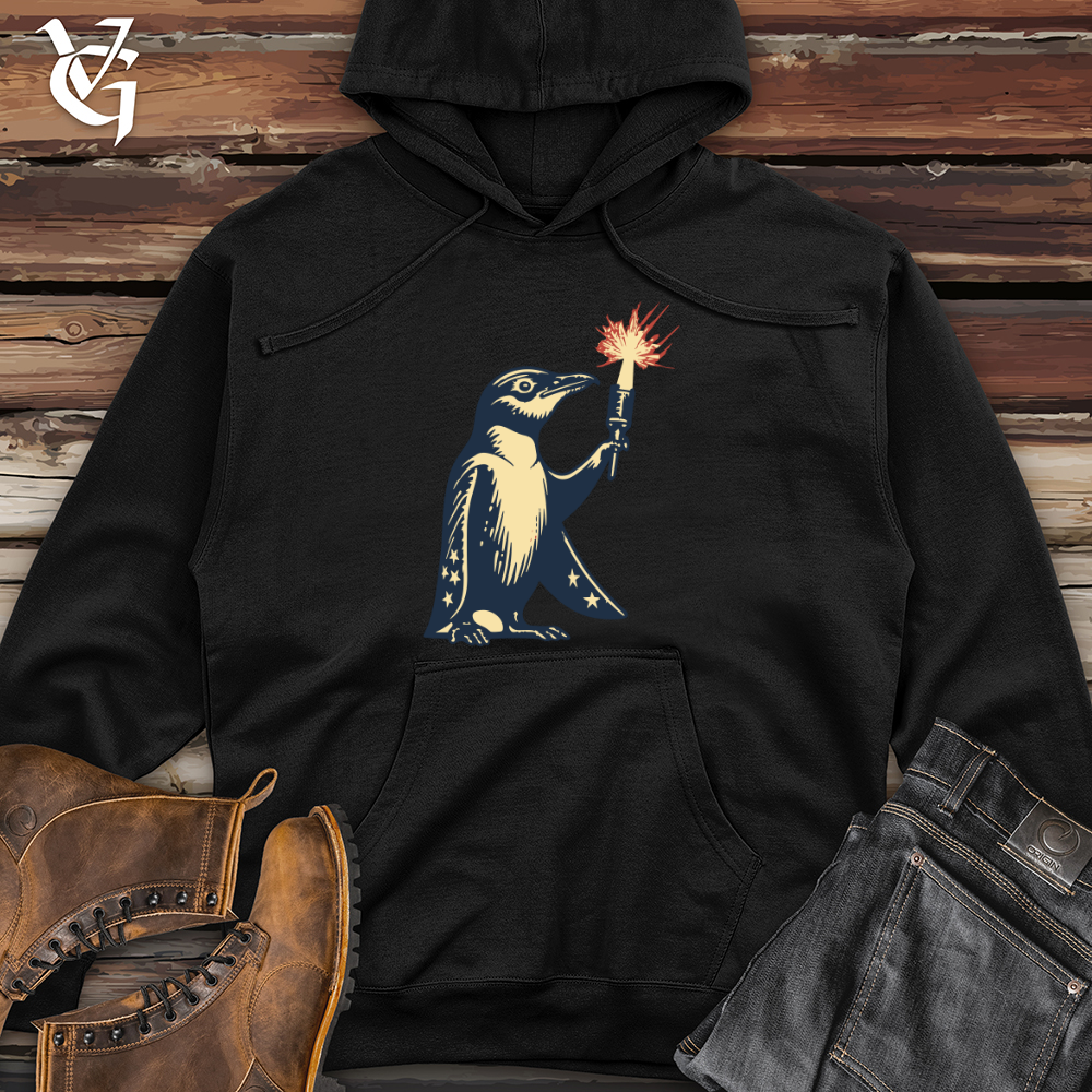 Feathered Fireworks Midweight Hooded Sweatshirt