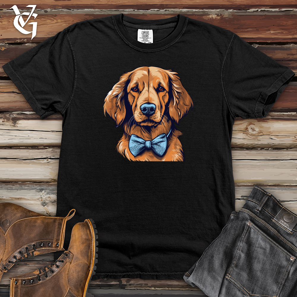 Bowtie Elegance Golden Retriever Heavy Cotton Comfort Colors Tee