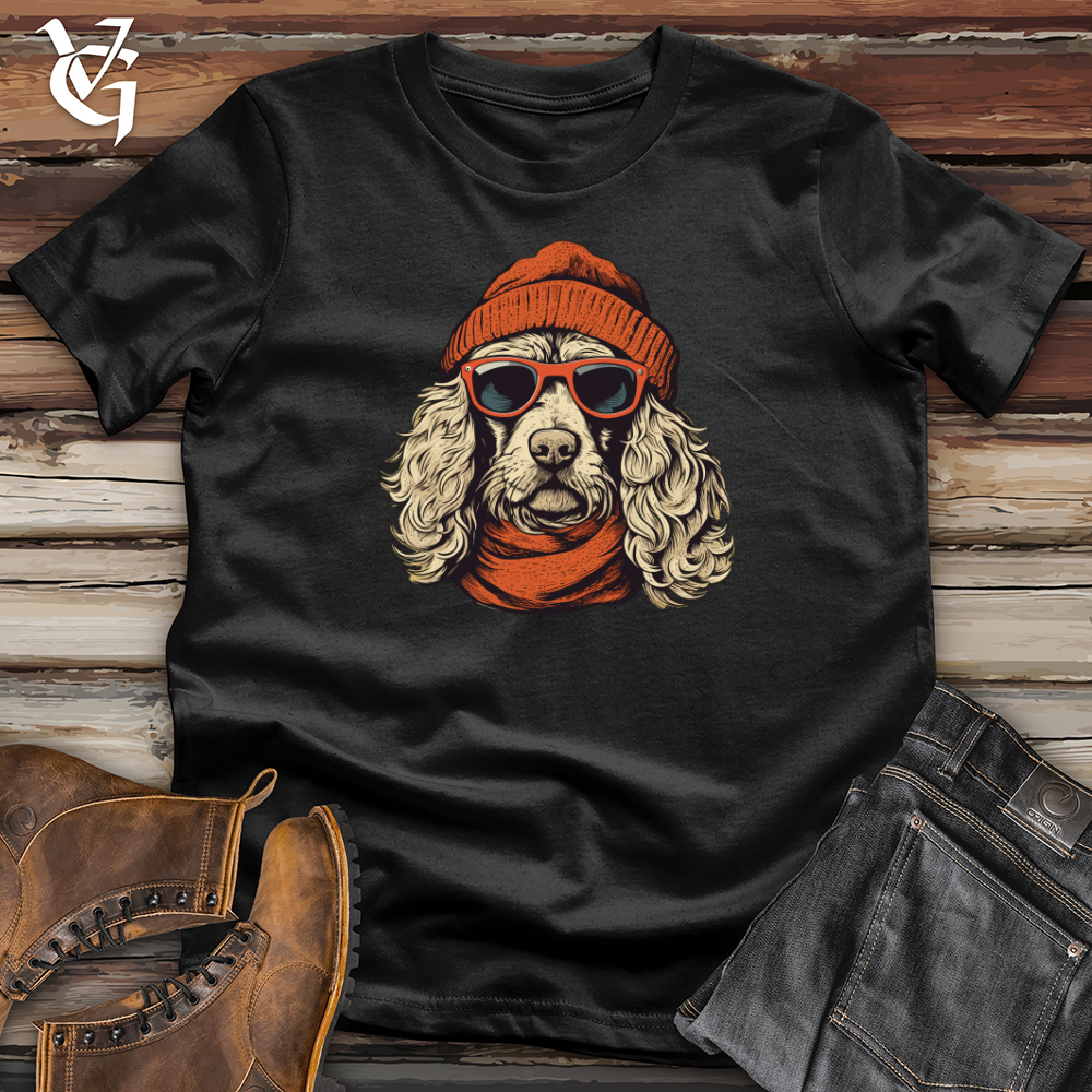 Winter Beanie Doodle Pooch Softstyle Tee
