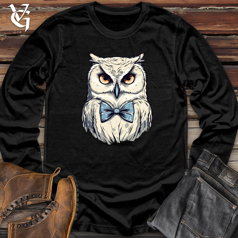 Vintage Bowtie Owl Long Sleeve