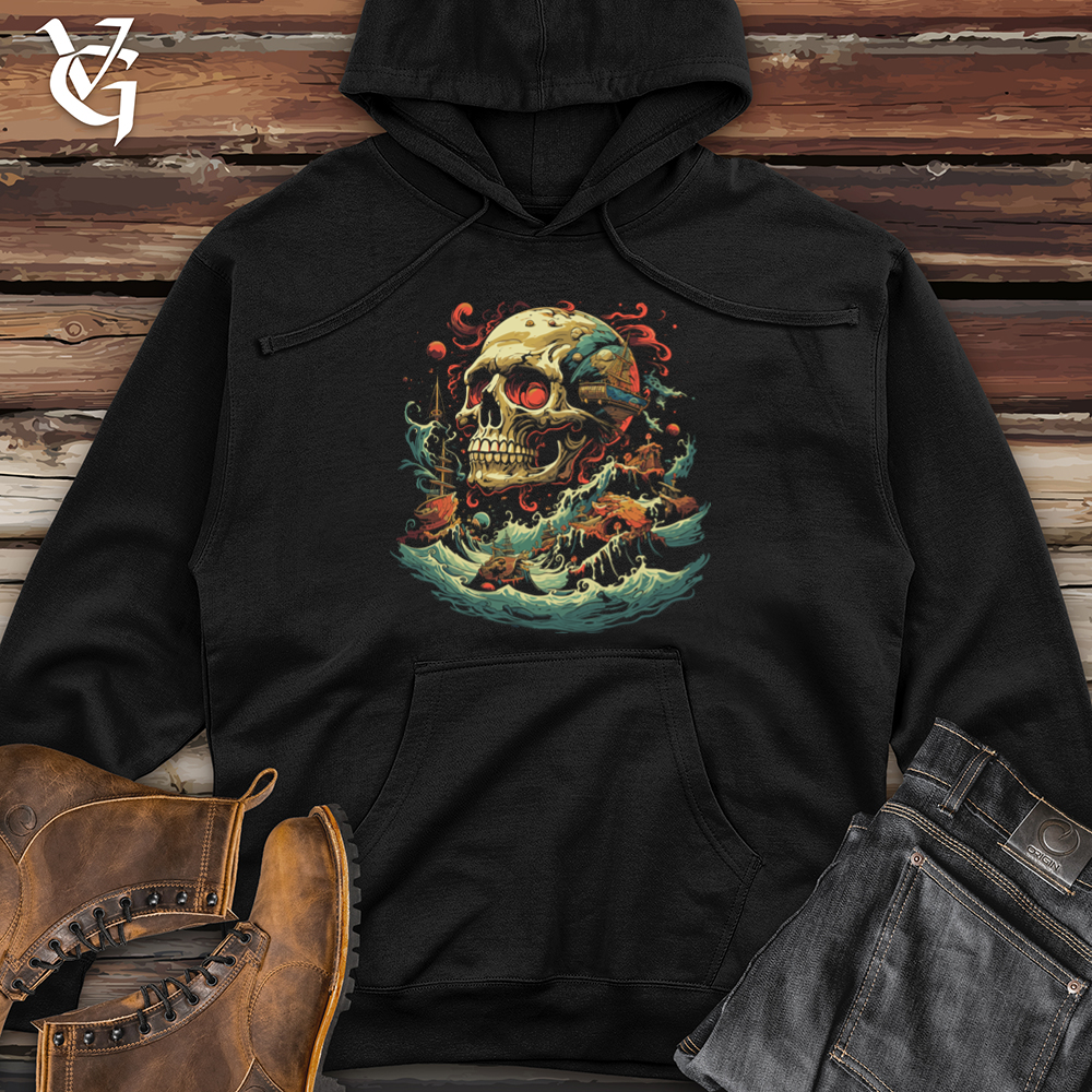 Perilous Shipwreck Skull Midweight Hooded Sweatshirt