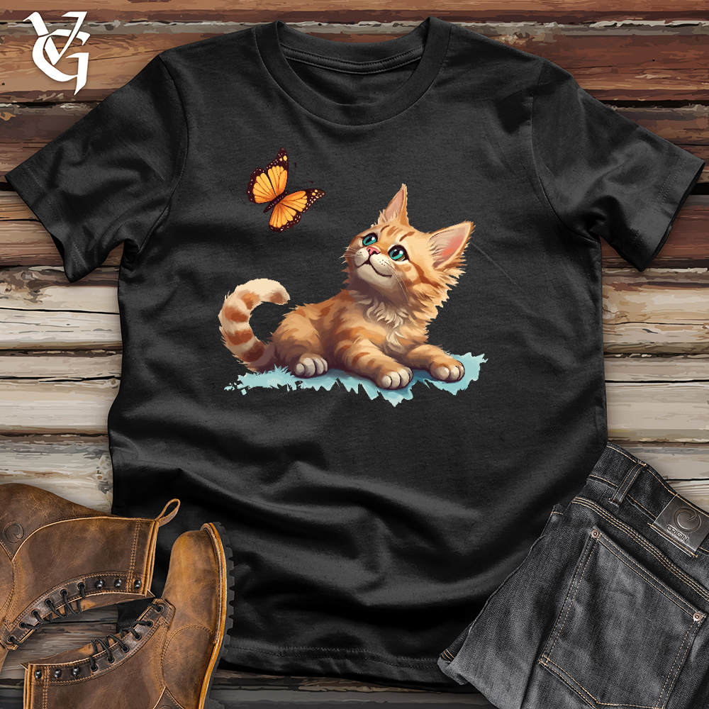 Cat and Butterfly Cotton Tee