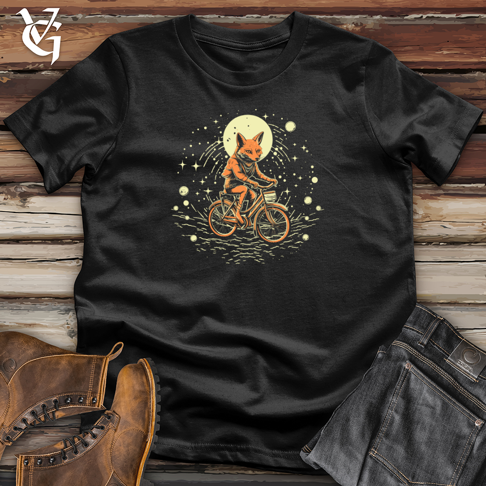 Retro Cosmic Bicycle Fox Softstyle Tee